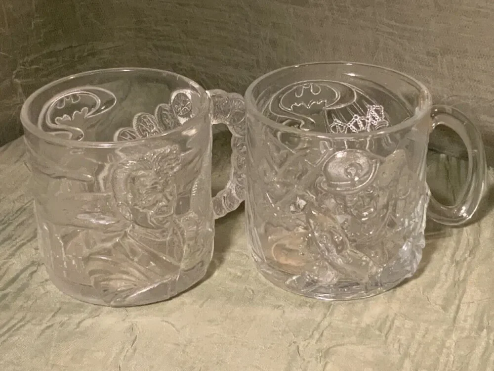 McDonald’s Batman For Ever THE RIDDLER & TWO FACE DC Comic Mugs Gift